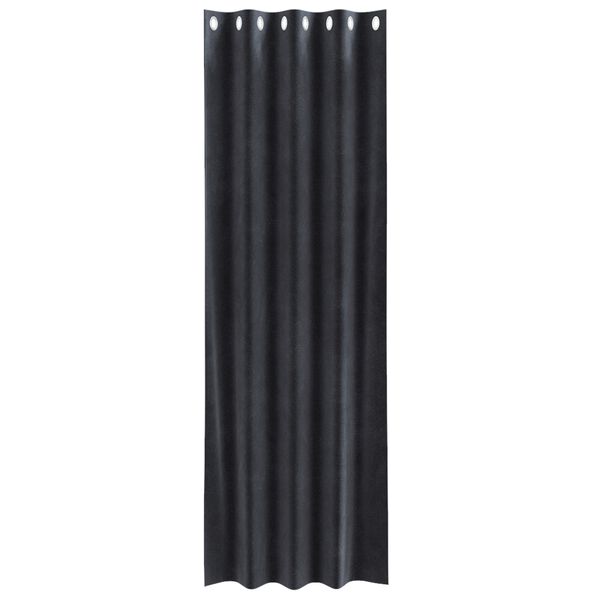 vidaXL Verdunkelungsvorh&auml;nge 2 pcs Dunkelgrau 140 x 245 cm Samt