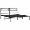 vidaXL Bettgestell mit Kopfteil Metall Schwarz 160x200 cm