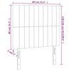 vidaXL LED Kopfteil Hellgrau 80x5x118/128 cm Stoff