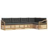 vidaXL Outdoor-Sofagarnitur 5 Stk. Wei&szlig; und Anthrazit Polyester