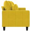 vidaXL 3-Sitzer-Sofa Gelb 180 cm Samt