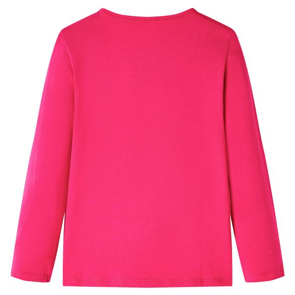 Kinder-Langarmshirt Knallrosa 104