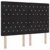 vidaXL LED Kopfteil mit LED-Lichtleisten Schwarz 160 cm Samt