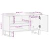 vidaXL TV-Schr&auml;nk mit Regal Braun 80 x 33 x 46 cm Massivholz Mango