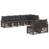vidaXL Gartensofa-set 8 pcs Grau Poly-Rattan