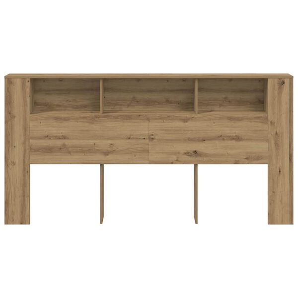 vidaXL Bett-Kopfteil mit Ablagen Artisan-Eiche 200x18,5x102,5 cm