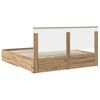 vidaXL Bettrahmen Artisan-Eiche 180 x 200 cm Holzwerkstoff