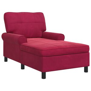 vidaXL Lounge-Liege mit Kissen Weinrot 91 x 157 x 91 cm Samt