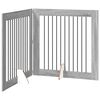 vidaXL Klappbares Hundetor mit St&auml;ndern 2 stk. Sonoma-Grau 200,5 cm