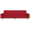 vidaXL Schlafsofa 2-Sitzer mit 2 Kissen Weinrot Samt