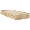 vidaXL Aufbewahrungsbett Sonoma-Eiche 90 x 190 cm Holzwerkstoff