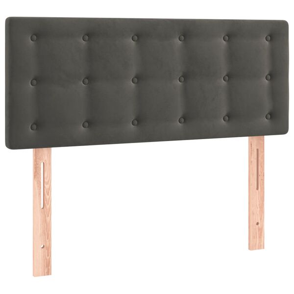 vidaXL LED Kopfteil Dunkelgrau 100x5x78/88 cm Samt