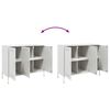 vidaXL Sideboard Wei&szlig; 100,5x39x79 cm Stahl