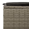 vidaXL 5-tlg. Garten-Sofagarnitur mit Kissen Grau Poly Rattan Akazie