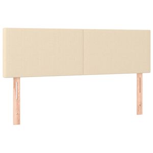 vidaXL Kopfteile 2 Stk. Creme 72x5x78/88 cm Stoff