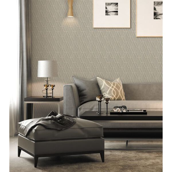 DUTCH WALLCOVERINGS Tapete Sechseckmuster Grau
