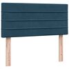 vidaXL Boxspringbett mit Matratze Dunkelblau 90x210 cm Samt