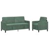 vidaXL Sofa Set mit Stauraum 2 stk. Meergr&uuml;n Polyester