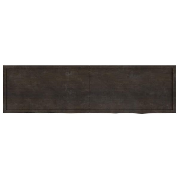 vidaXL Wandregal Dunkelbraun 220x60x(2-6)cm Massivholz Eiche Behandelt