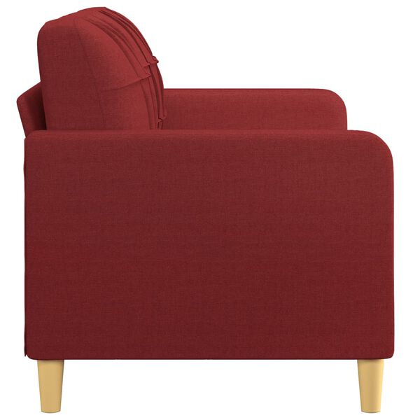 vidaXL 2-Sitzer-Sofa Weinrot 140 cm Stoff