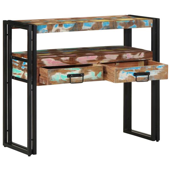 vidaXL Konsolentisch 90 x 33 x 75 cm Massives upgecyceltes Holz