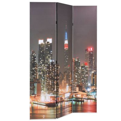 vidaXL Raumteiler klappbar 120 x 170 cm New York bei Nacht