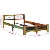 vidaXL Massivholzbett ohne Matratze Altholz 140x200 cm