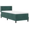 vidaXL Boxspringbett mit Matratze Dunkelgr&uuml;n 200 x 80 cm Samt