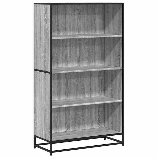 vidaXL B&uuml;cherregal Grau Sonoma 80,5x35x139 cm Holzwerkstoff