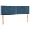 vidaXL Boxspringbett mit Matratze Dunkelblau 140x190 cm Samt