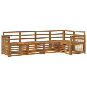 vidaXL Outdoor-Sofagarnitur 4 Stk. Natur Massivholz Akazie