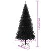vidaXL Künstlicher Weihnachtsbaum mit Ständer Schwarz 240 cm PVC