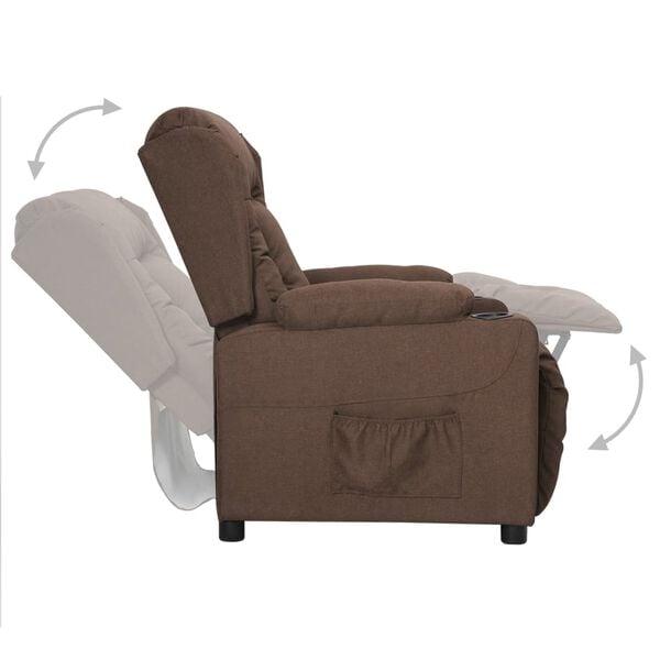 vidaXL Relaxsessel Taupe Stoff