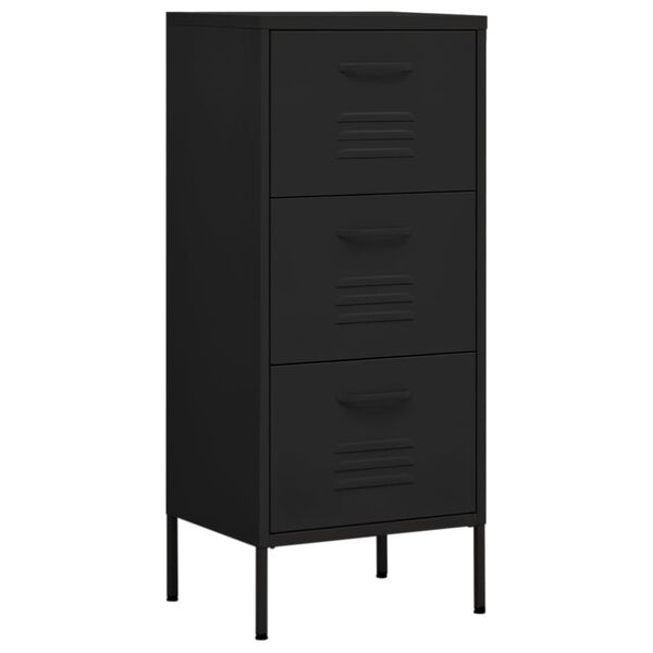 vidaXL Lagerschrank Schwarz 42,5x35x101,5 cm Stahl