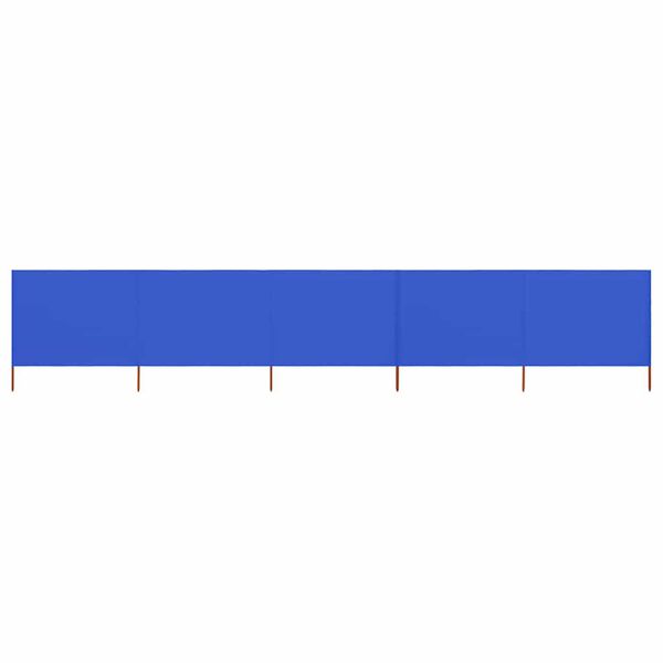 vidaXL 5-teiliges Windschutzgewebe 600 x 160 cm Azurblau