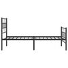 vidaXL Bettgestell mit Kopf- und Fu&szlig;teil Metall Schwarz 90x200 cm