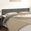 vidaXL Kopfteile Dunkelgrau 180x5x78/88 cm Samt