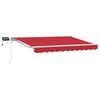 vidaXL Manueller Markisenrahmen mit LEDs Rot und Wei&szlig; 3 x 2,5 m