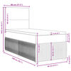 vidaXL Boxspringbett mit Matratze Schwarz 80x200 cm Samt