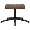 vidaXL Relaxsessel mit Hocker Braun Stoff