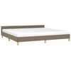 vidaXL Bettgestell ohne Matratze Taupe 200x200 cm Stoff