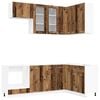 vidaXL K&uuml;cheneinheit LYON 8 pcs Altholz Holzwerkstoff