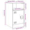vidaXL Nachttische 2 Stk. Olivgr&uuml;n 34,5x39x62 cm Stahl