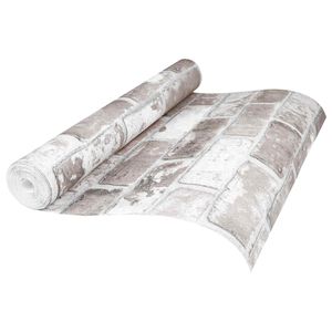 vidaXL 3D Solid Tapete Gestreift Ziegel 10 x 0,53 m Vliesstoff