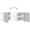 vidaXL H&auml;ngeschrank Grau Sonoma und Wei&szlig; 40 x 31 x 40 cm Holzwerkstoff