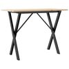 vidaXL Esstisch X-Gestell 100x50x75 cm Massivholz Kiefer und Stahl
