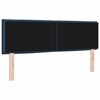 vidaXL LED Kopfteil mit LED-Lichtleisten Blau 160 cm Polyester