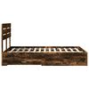vidaXL Bettrahmen Ger&auml;ucherte Eiche 135 x 190 cm Holzwerkstoff