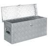 vidaXL Aluminiumkiste 76,5&times;26,5&times;33 cm Silbern