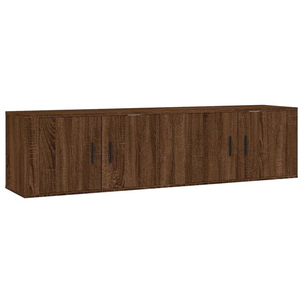 vidaXL TV-Wandschr&auml;nke 2 Stk. Braun Eichen-Optik 80x34,5x40 cm